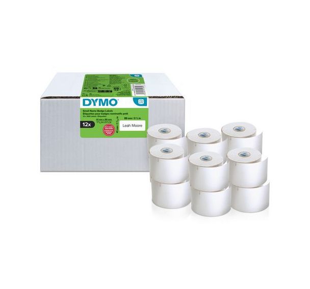 Lot de 12 Étiquette pour badge 41x89 mm pour labelwriter - 12 rouleaux