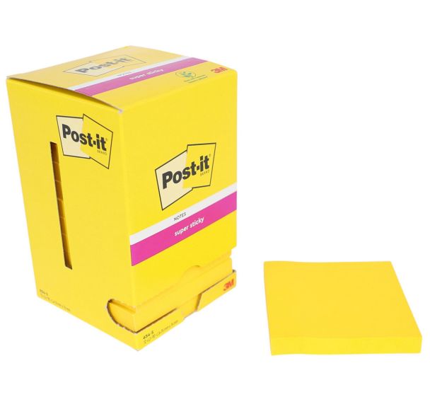Lot de 12 Notes Super Sticky Post-it® 76x76 mm 12 blocs jaune Post-it®