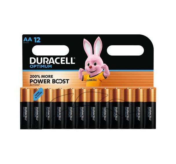 Lot de 12 Pile optimum AA x12 Duracell