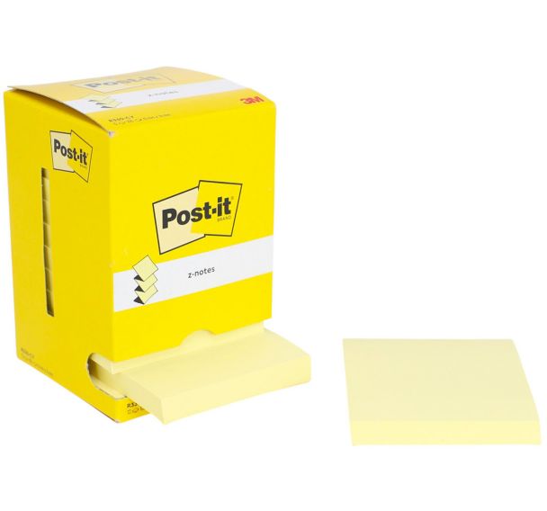 Lot de 12 Z-Notes Post-it® 76 x 76 mm 12 blocs jaune - Post-it®