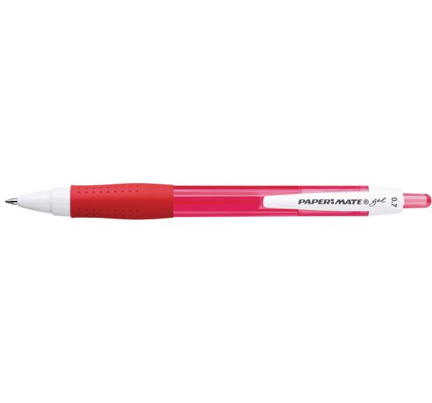 Lot de 12 stylo Papermate Gel Pointe :Métal Encre gel Rouge