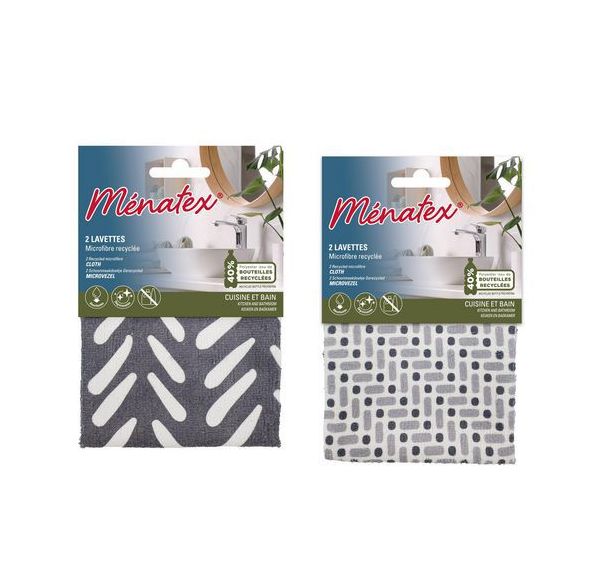 Lot de 15 Lavettes microfibres recyclées