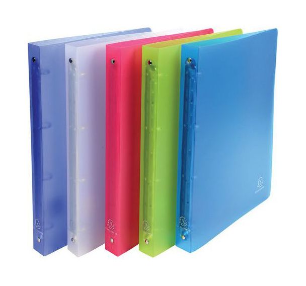 Lot de 20 Classeur 4 anneaux 20 mm PP Chromaline A4 Couleurs assorties