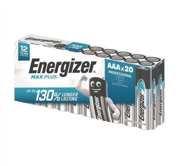 Lot de 20 Pile alcaline Max Plus AAA/LR3