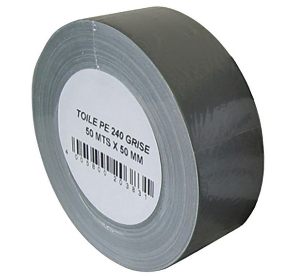 Lot de 24 Adhésif Toilé Pe 210 50 m X 48 mm Gris