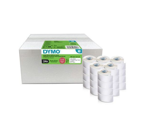 Lot de 24 Grande étiquette de retour 25X54 mm - LabelWriter - Dymo