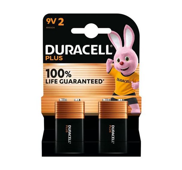 Lot de 2 Duracell Plus 100% 9V - 2 unités