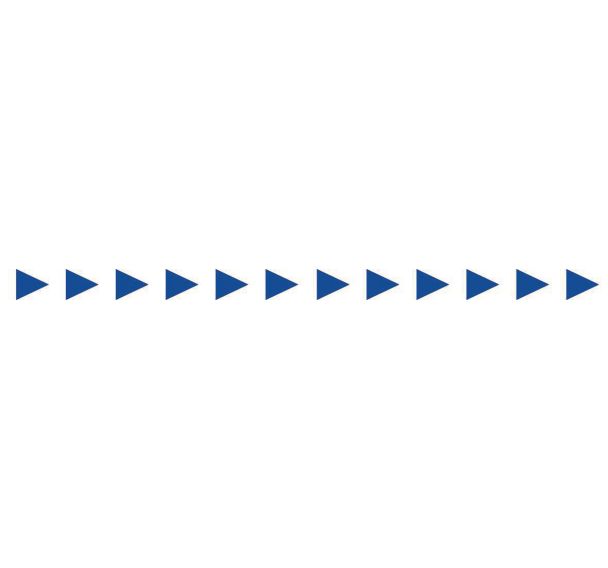 Lot de 2 Signalétique pour porte vitrée - 52mm x 1 m chevrons bleus
