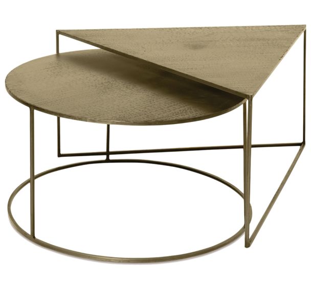 Lot de 2 Tables basses Kapil aluminium-Somcasa