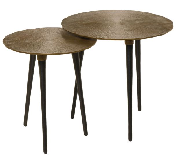 Lot de 2 Tables basses Sujay aluminium-Somcasa