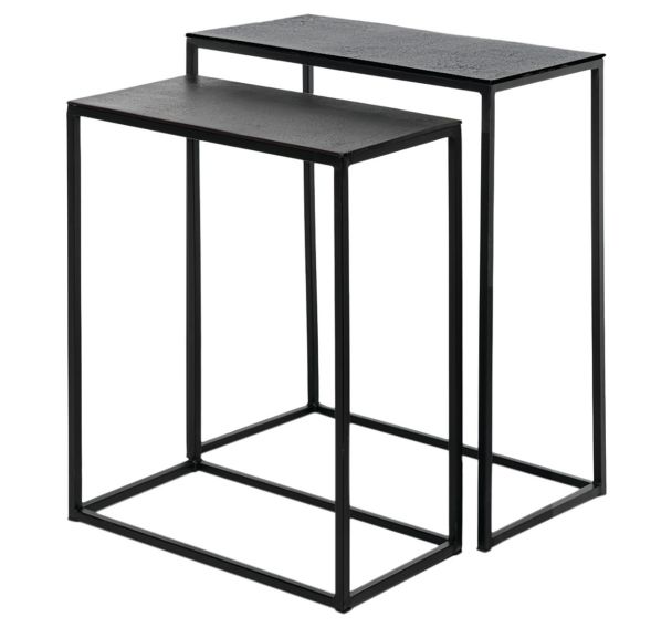 Lot de 2 Tables basses Vishal aluminium-Somcasa