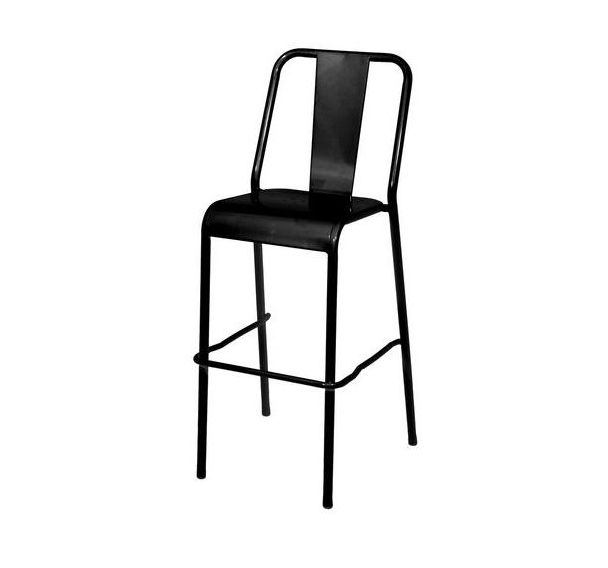Lot de 2 Tabouret haut d'extérieur Arty noir