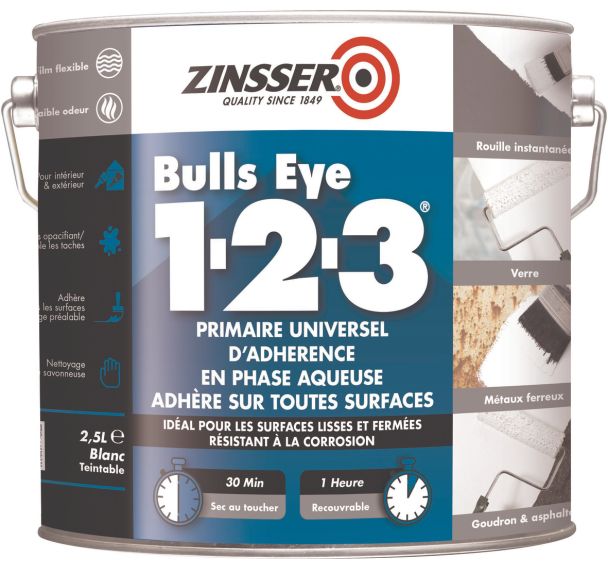 Lot de 2 Zinsser Bulls Eye 123 2,5L