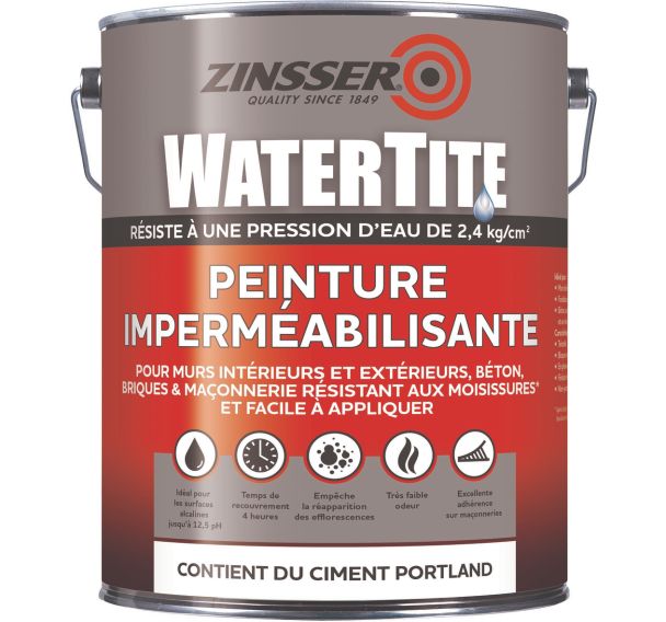 Lot de 2 Zinsser Watertite 5L