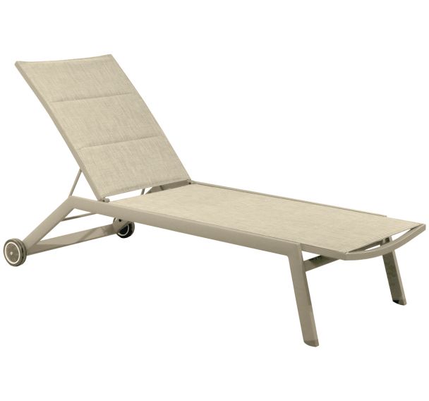 Lot 2 bains soleil PALMA TPEP Padded/alu - Proloisirs