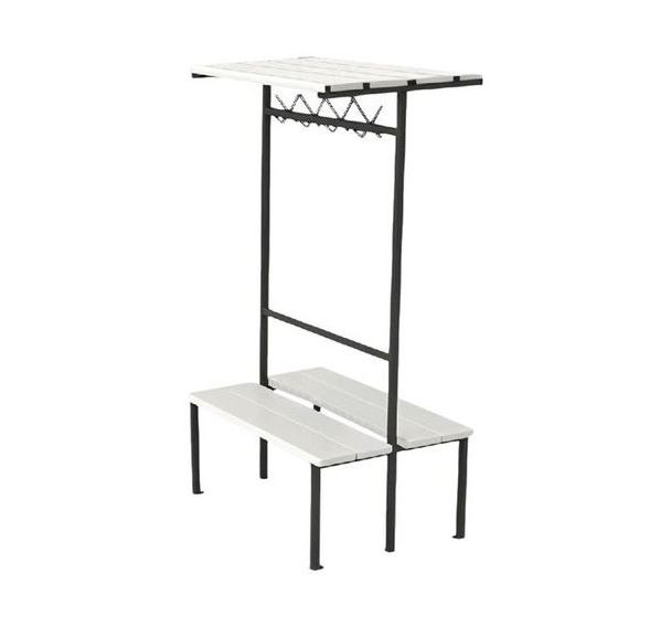 Lot 2 bancs vestiaire lattes PVC 1 ou 2 m double face