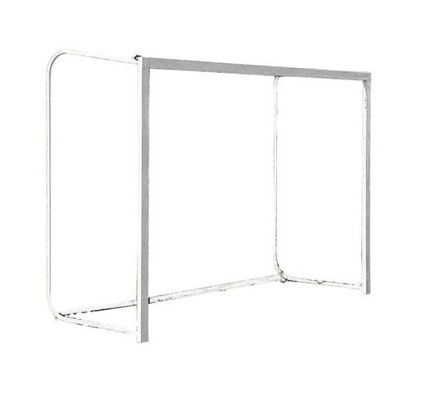 Lot de 2 buts hand scolaire acier plastifié système ancrage GES - blanc 9010