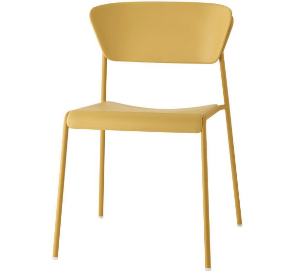 Lot de 2 chaises Lisa structure acier,dos assise technopolymère -S.CAB