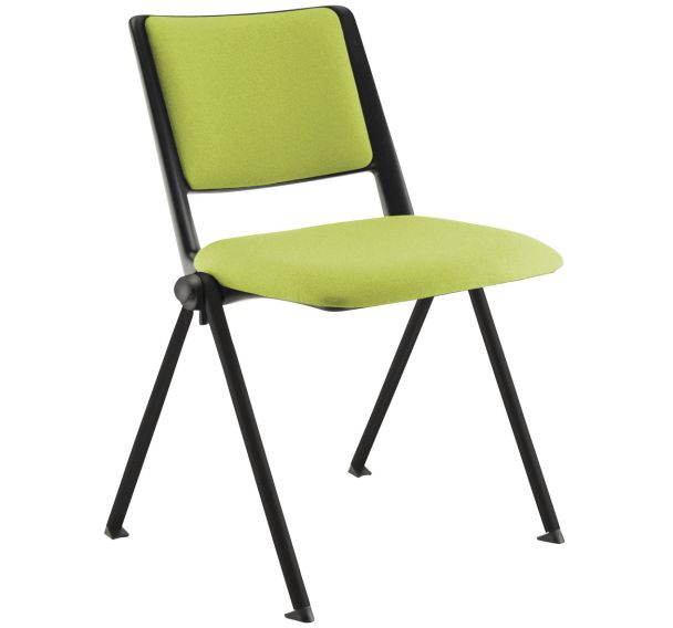 2 chaises Match Piètement noir dossier assise tissu classé M1 - Sokoa