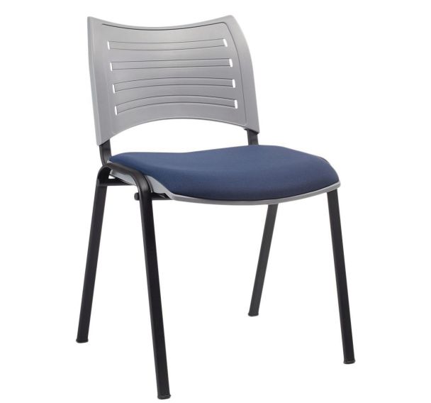 Lot 2 chaises YUMA dos polypropylène Gris - GGI