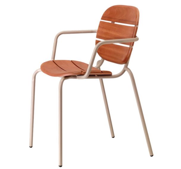 Lot de 2 fauteuils SI-SI Wood bois d'acajou - S.CAB