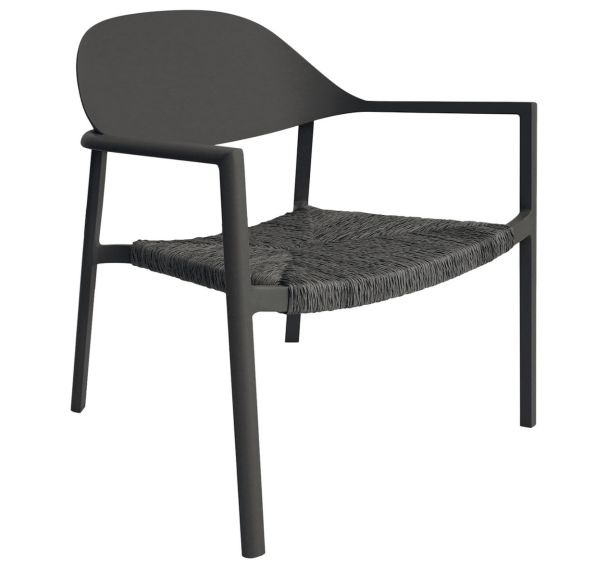 Lot 2 fauteuils lounge BAGE wicker/alu - Proloisirs