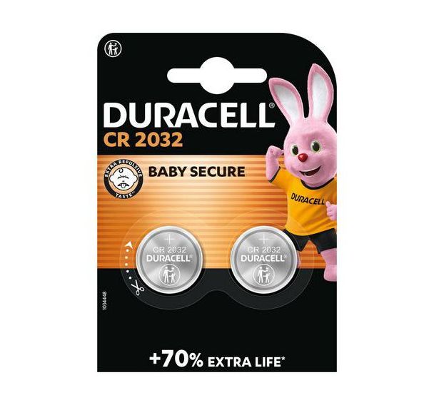 Lot de 2 pile bouton Lithium CR2032 - Pack de 2 - Duracell