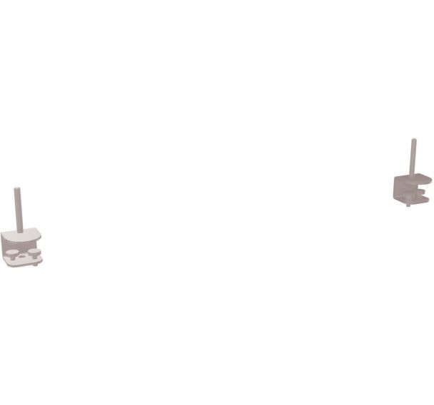 Lot de 2 pinces fixation frontale de 40cm de hauteur Twins - Eol