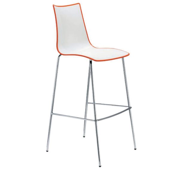 Lot de 2 tabourets Zebra bicolore hauteur 65 et 80 cm - S.CAB