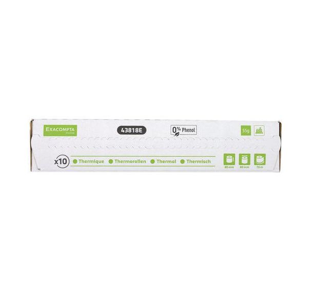 Lot de 30 Bobines pour tickets de caisse 80x80x12x76 - 1 pli thermique