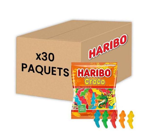 Lot de 30 Bonbon Croco gélifié - Haribo