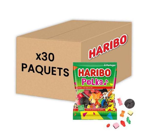 Lot de 30 Bonbon Polka assorti - Haribo