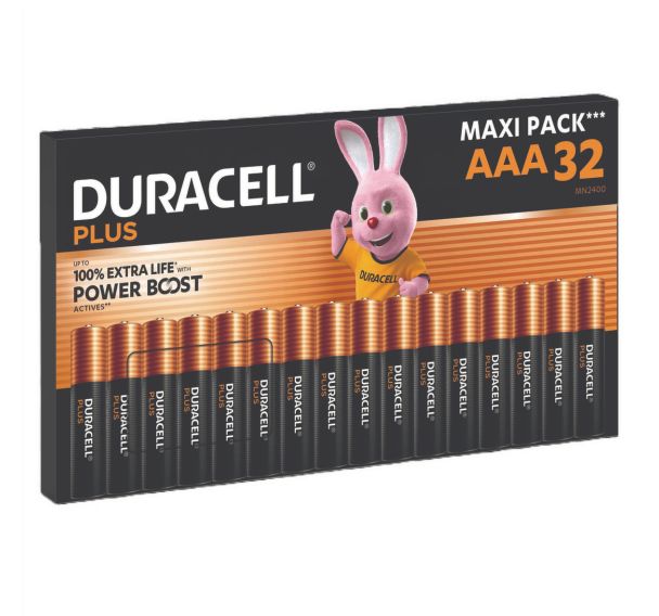 Lot de 32 Pile alcaline AAA Plus Maxi Pack - Lot de 32 - Duracell