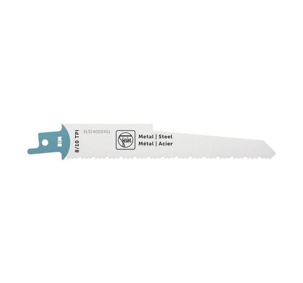 Lot de 3 Lame de scie sabre pour métal BIM 130T8/10 MS