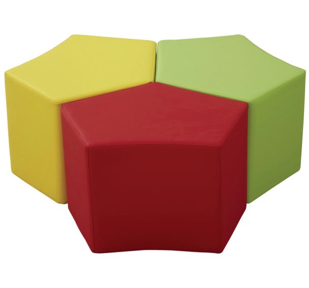 Lot 3 poufs Arpège coloris panachés - Manutan Expert
