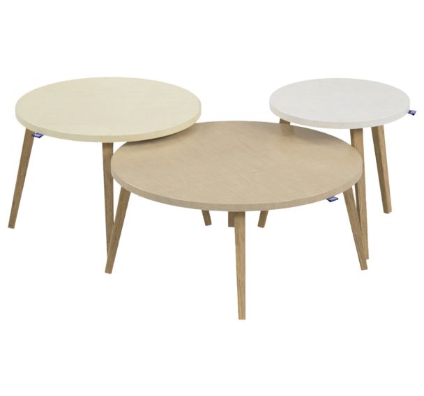 Lot de 3 tables basses gigognes Upcy trio-TIZU