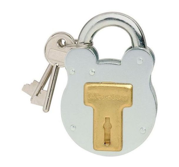 Lot de 4 Cadenas à clé en acier zingué 2750EURD