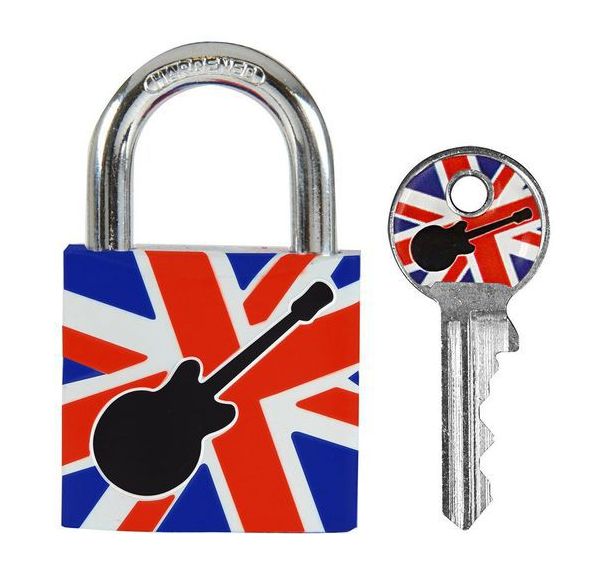 Lot de 4 Cadenas à clé en métal imprimé drapeau 3430EUR