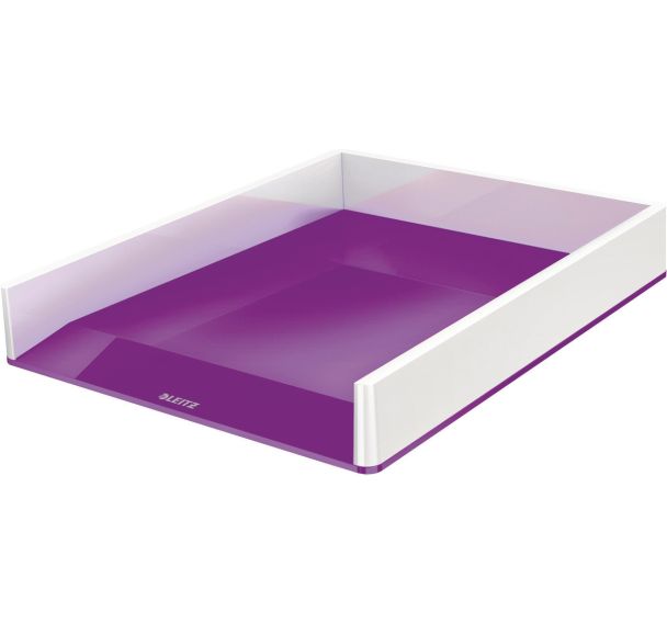 Lot de 4 Corbeille à courrier Dual - violet - Leitz