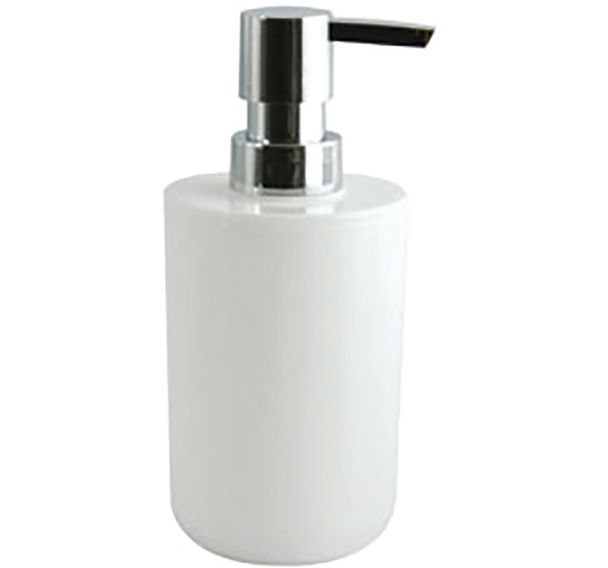 Lot de 4 Distributeur de savon Inagua blanc polyrésine