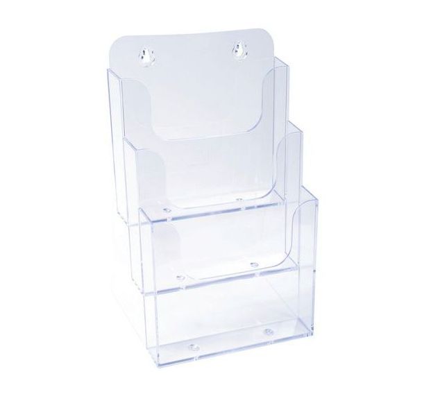 Lot de 4 Distributeur format A5 3 cases - Cristal
