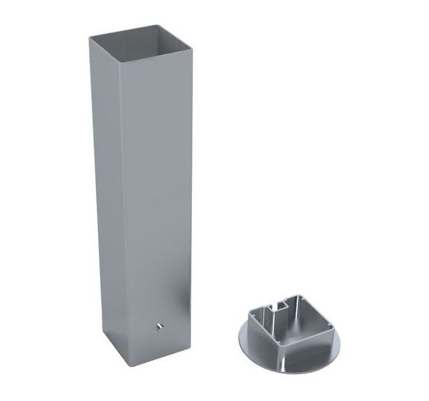Lot de 4 Fourreaux carré de 80 x 80 mm en aluminium