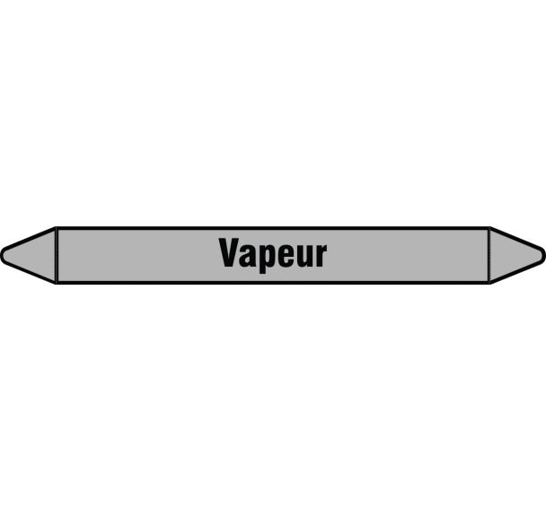 Lot de 4 Marquage tuyauterie sur carte vapeur 250x26