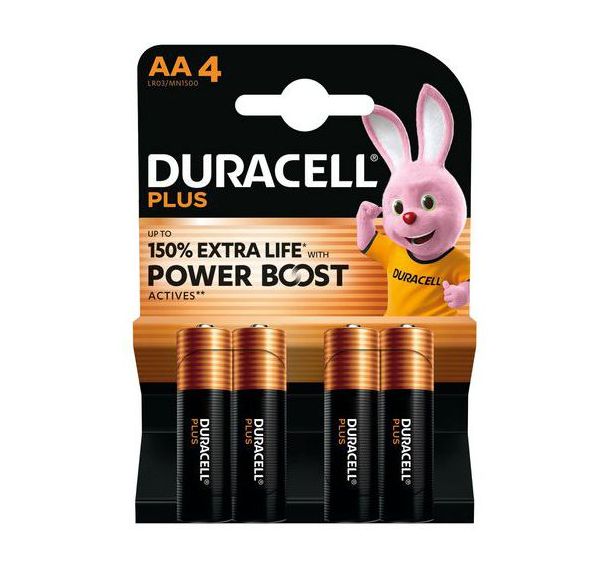 Lot de 4 Pile alcaline Duracell Plus powerboost AA