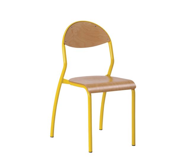Lot 4 chaises 4 pieds C'sup dossier simple galbe - Mobidecor