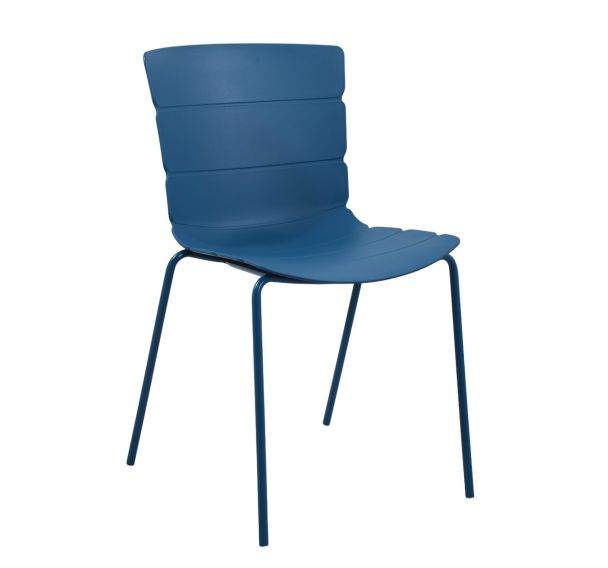 Lot 4 chaises ROMA polypropylène/métal - Stamp