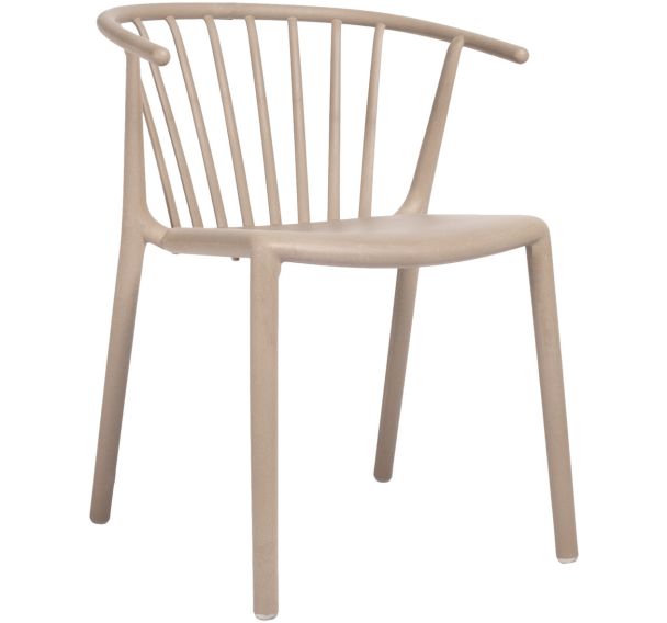 Lot de 4 chaises WOODY ECO polypropylène recyclé - brun terre