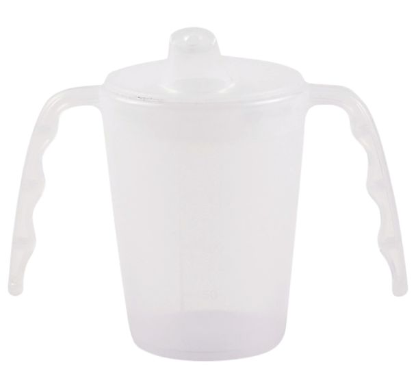 Lot de 4 tasses d'alimentation 2 anses polypropylène - Plastorex