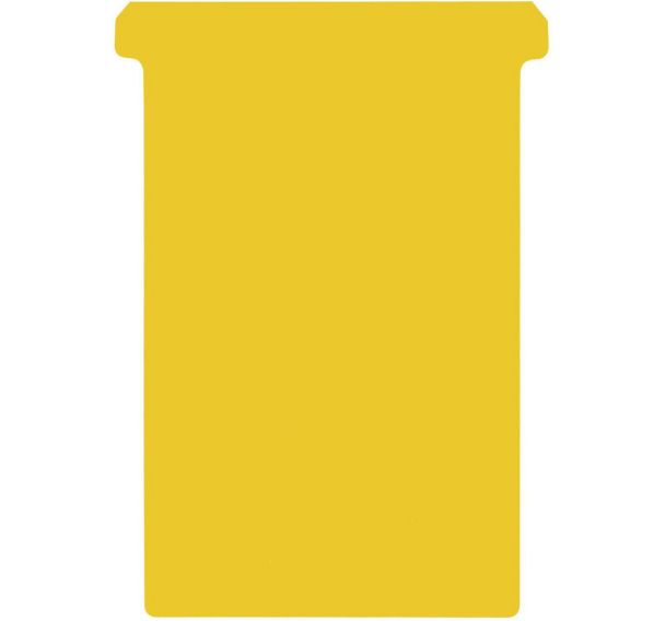 Lot de 500 Cartes T: format 4: 172x107/123mm: jaune: Planning