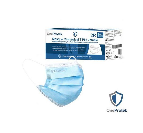 Lot de 50 Masques chirurgicaux type IIR